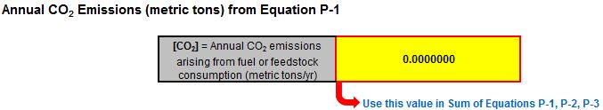 P-1 Calculation Spreadsheet Result to use in Equations P-1, P-2, P-3